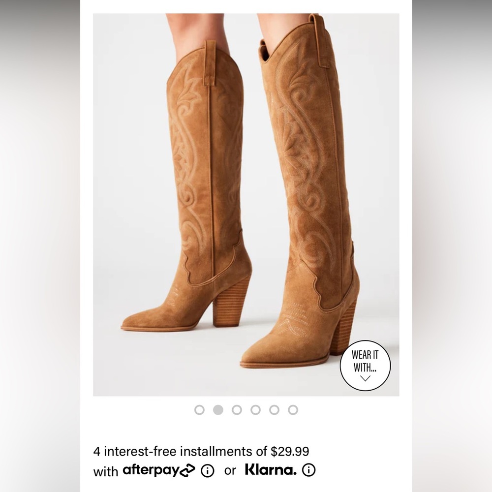 Steve Madden 5.5 LASSO CHESTNUT SUEDE new never been worn